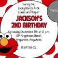 Elmo Email Birthday Invitation Template