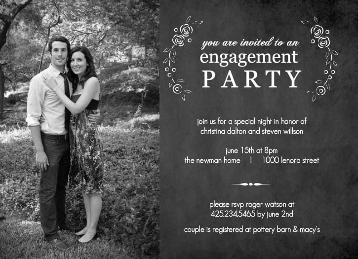 Engagement Invitation Templates Printable Free