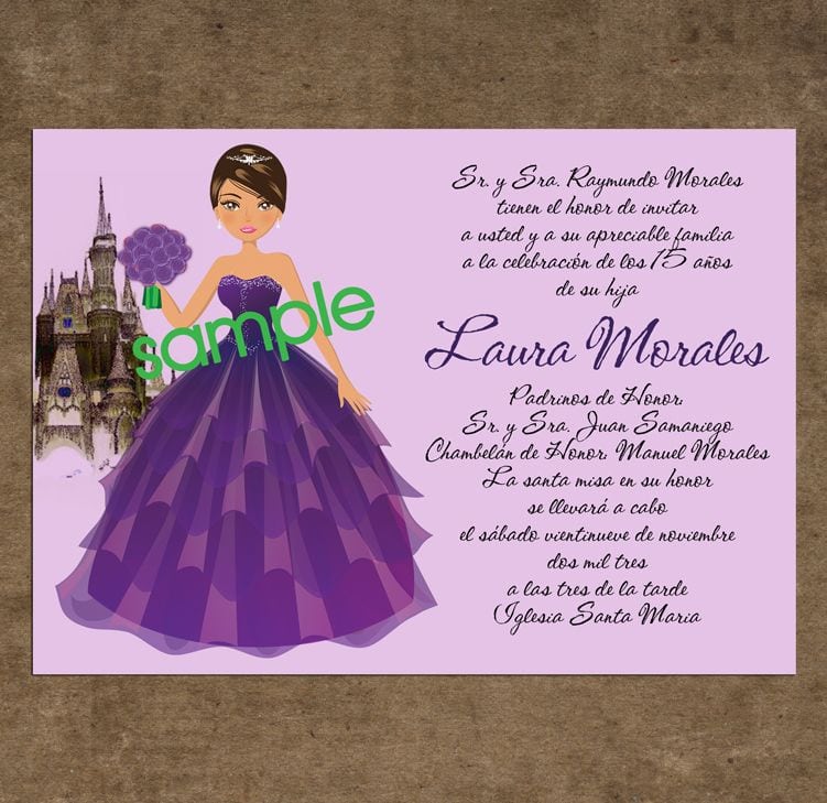 Examples Of Invitation For Quinceaneras