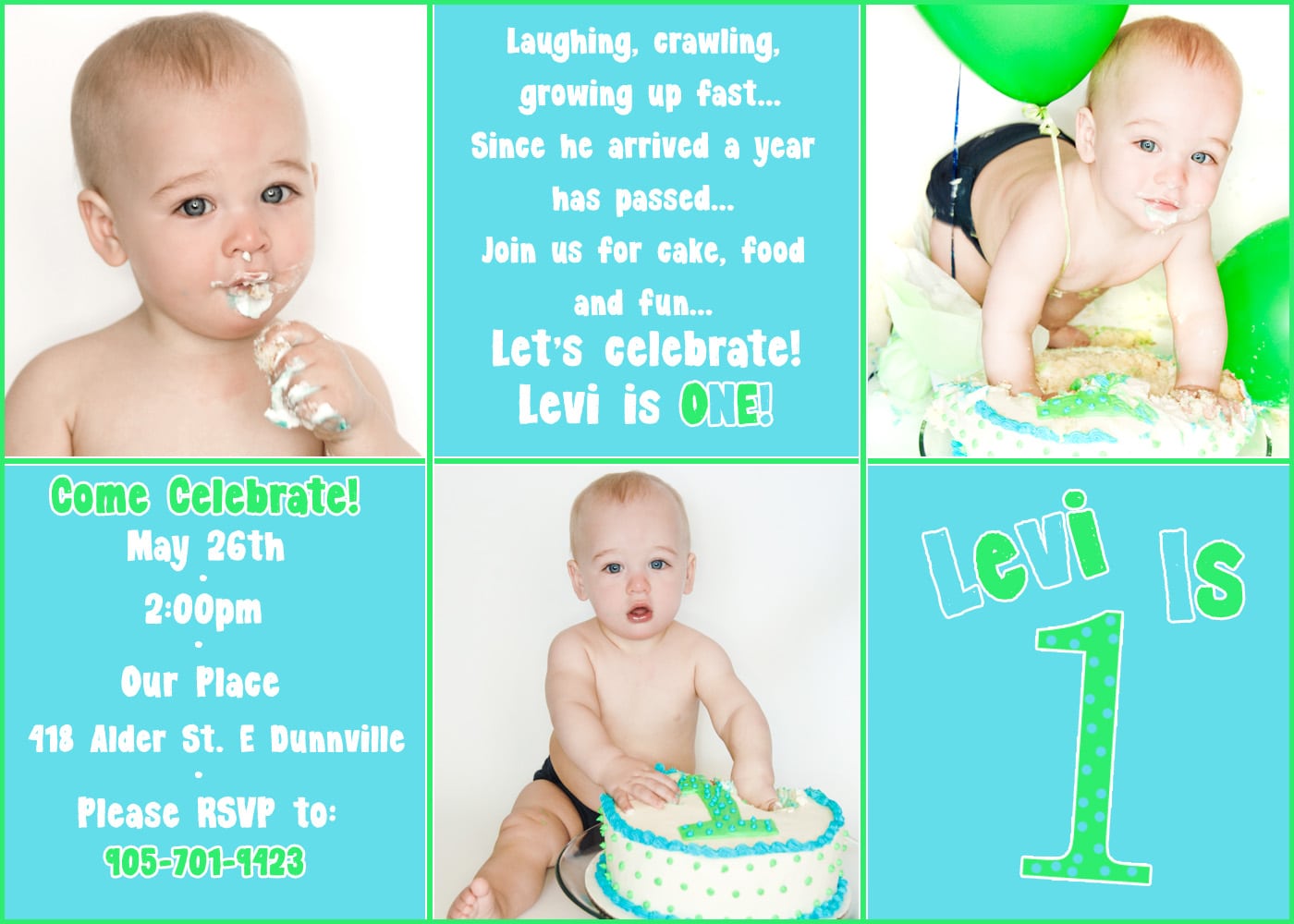First Birthday Invitation Free Template