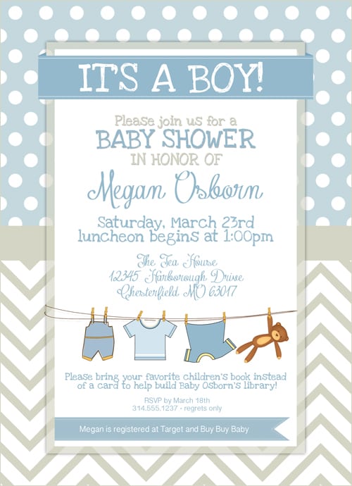 Free Baby Shower Invitation Templates For Photoshop