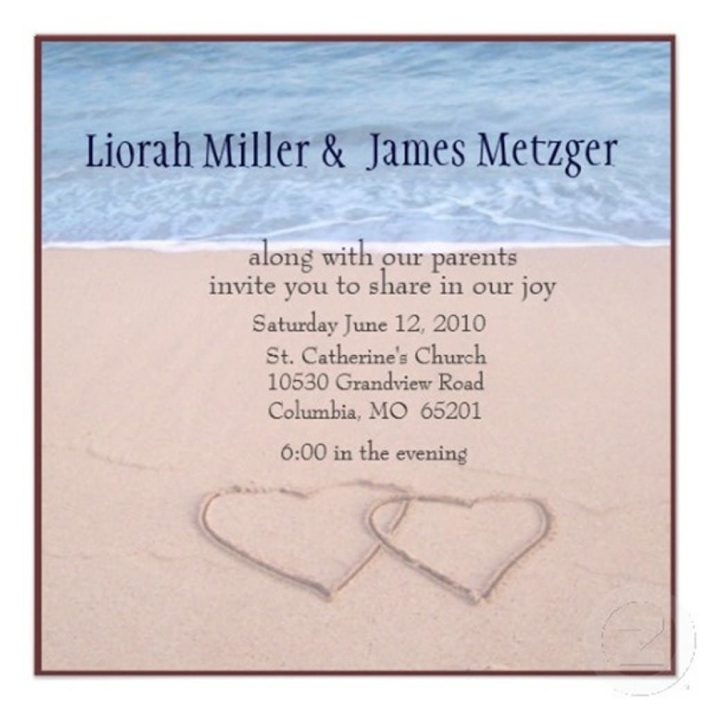 Free Printable Beach Wedding Invitation Templates