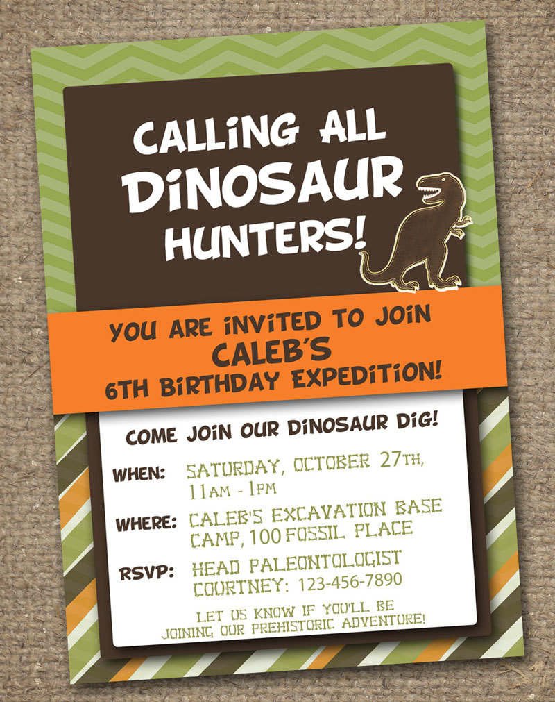 Free Dinosaur Invitation