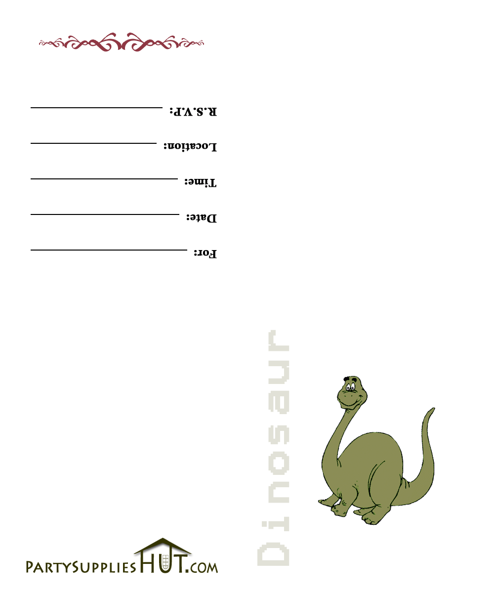 Free Dinosaur Invitations