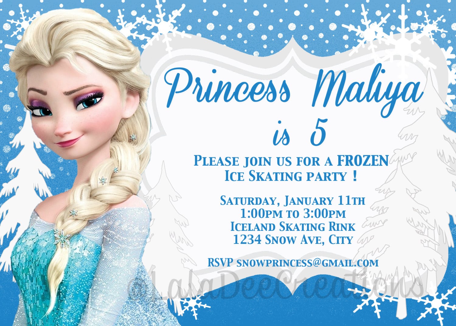 Free Frozen Editable Birthday Invitations