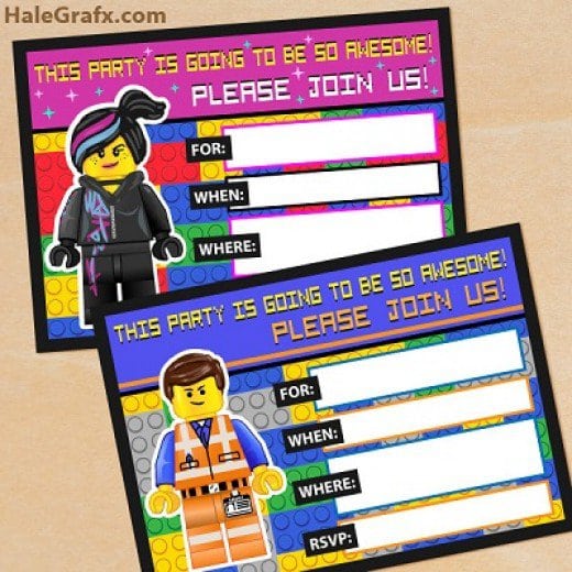 Free Lego Movie Birthday Invitation Templates