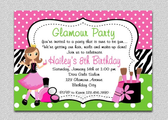 Free Little Girl Birthday Party Invitations