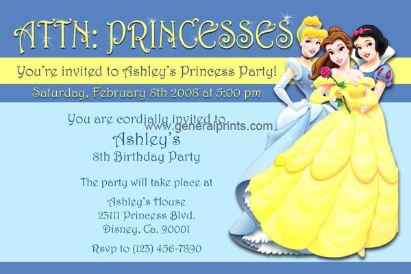 Free Princess And The Frog Printable Invitations