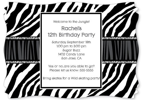 Free Printable Animal Print Party Invitations