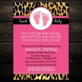 Free Printable Cheetah Print And Pink Baby Shower Invitation