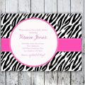 Free Printable Zebra Print Birthday Invitation