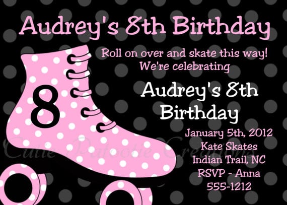 Free Roller Skating Birthday Invitation Templates