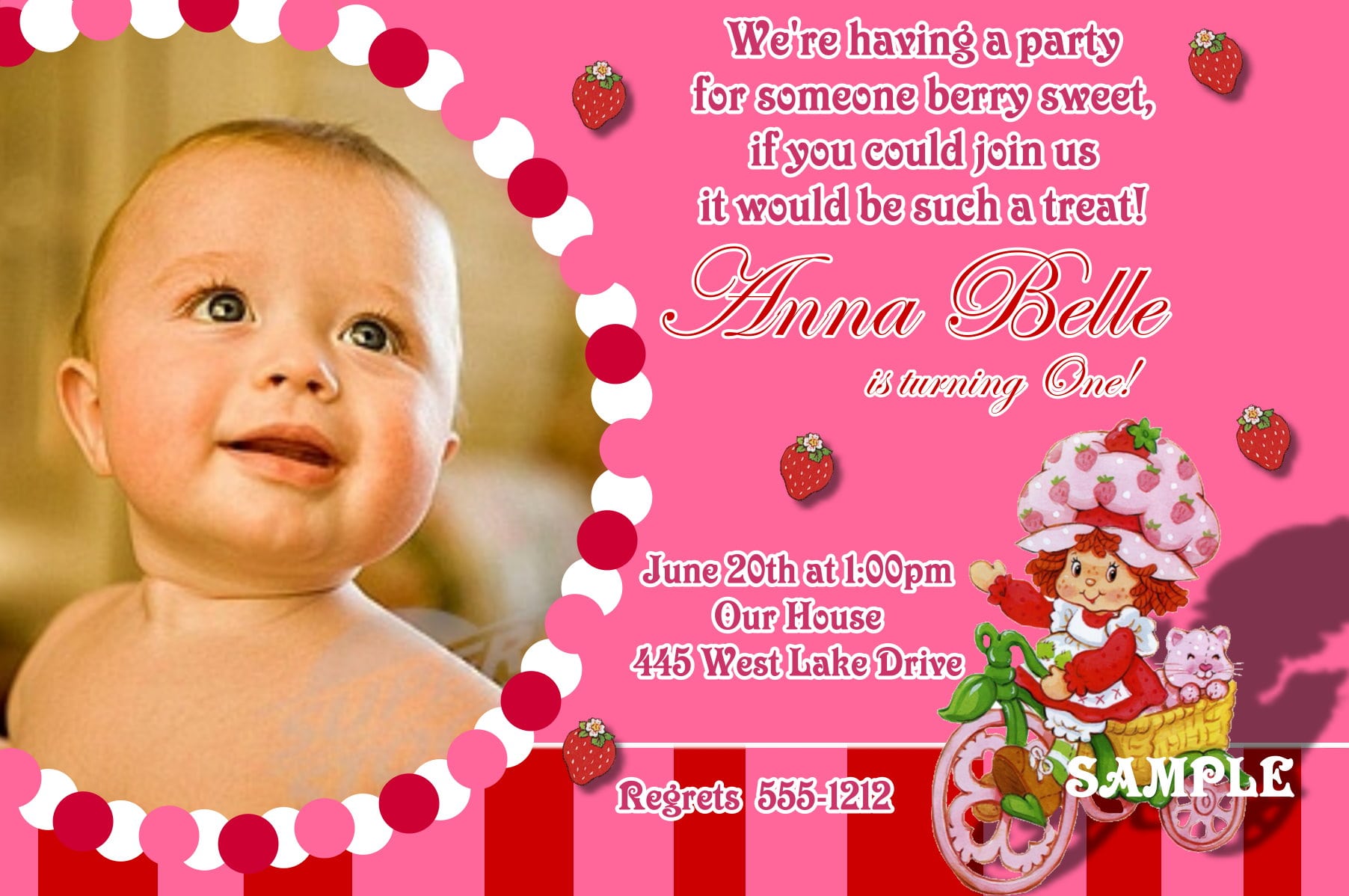 Free Strawberry Shortcake Invitation