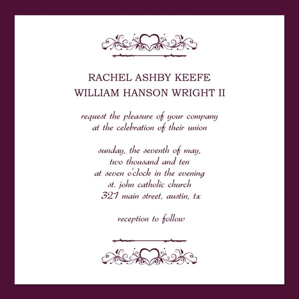 Free Wedding Invitation Cards Templates