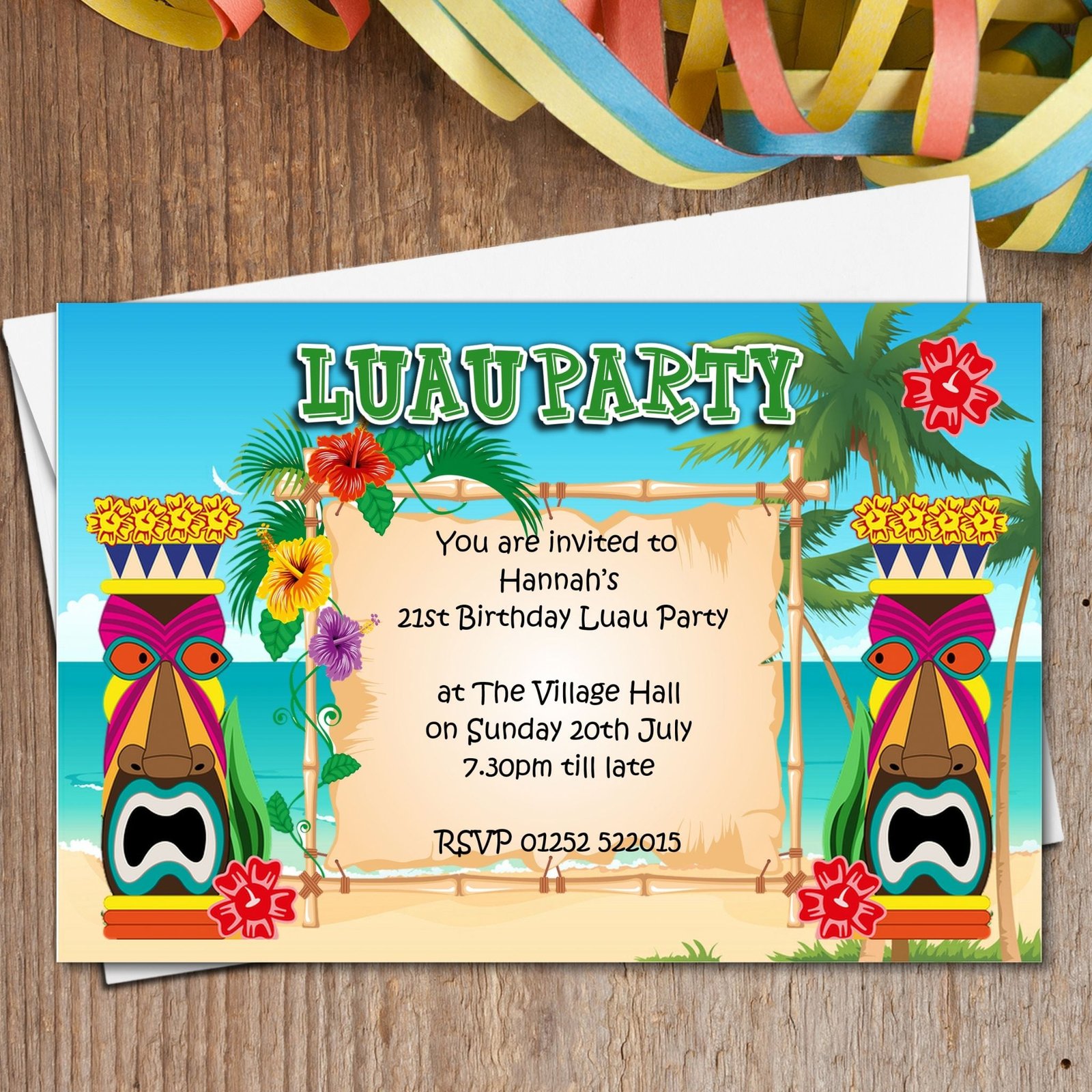 Hawaiian Themed Invitations For Parties