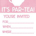 Invitation For Tea Party Free Printable