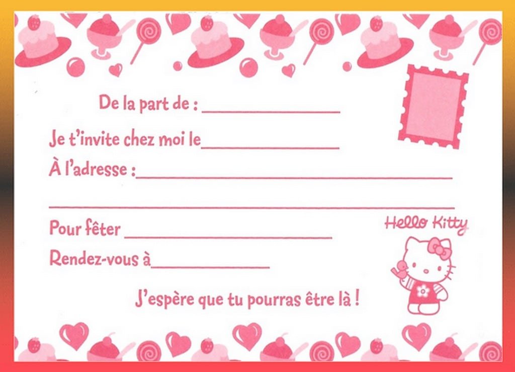 Invitation Hello Kitty