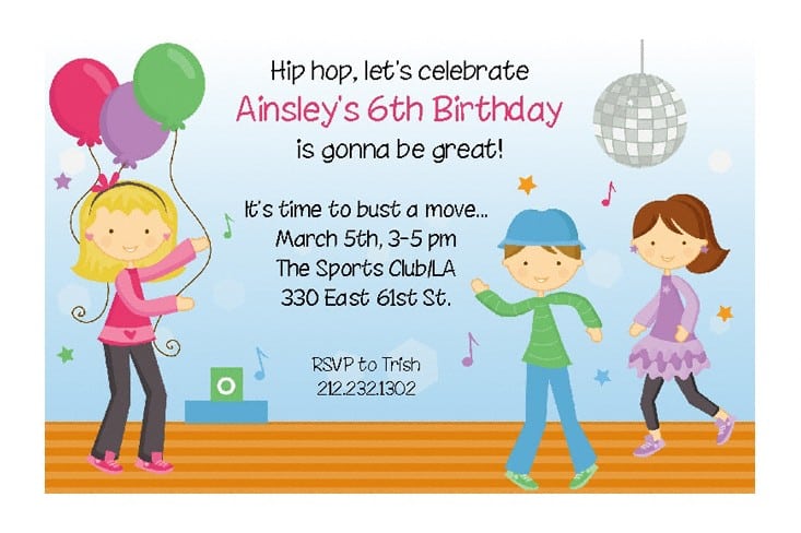 Kids Birthday Invitation Cards