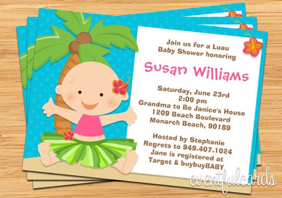 Luau Baby Shower Invitation