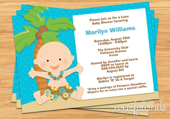 Luau Baby Shower Invitations
