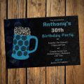 Mens Birthday Invitation