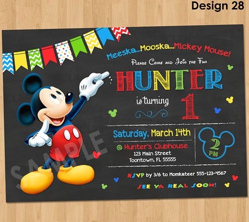 Mickey Mouse Clubhouse Bday Invitations