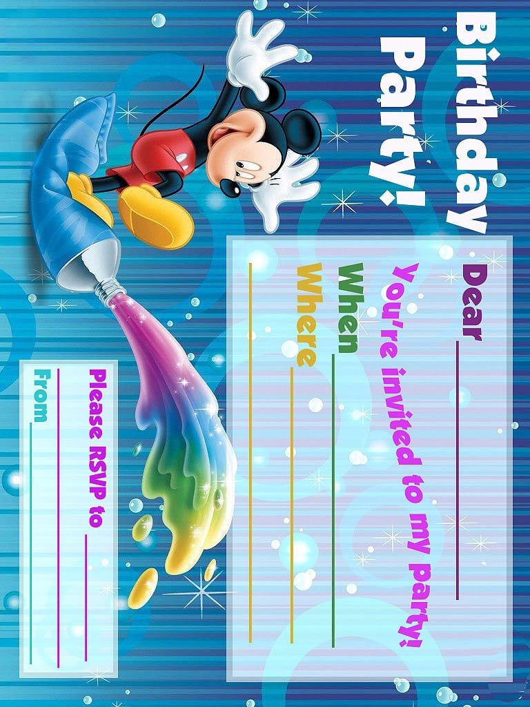 Mickey Mouse Clubhouse Birthday Invitation Template
