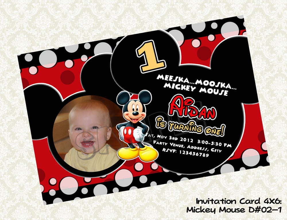 Mickey Mouse Invitation Cards