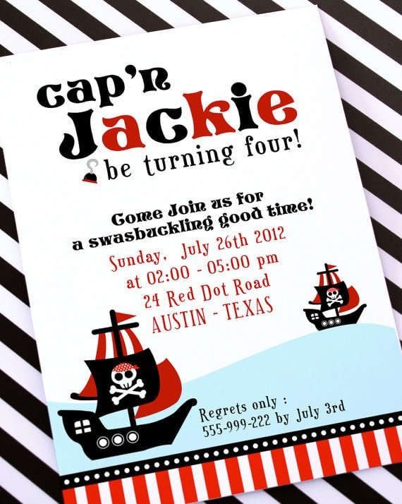 Pirate Party Invitations Free Templates
