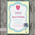 Pool Birthday Party Invitation