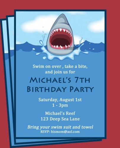 Printable Pool Party Invitation For Boys