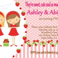 Printable Strawberry Invitation