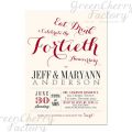 Ruby Anniversary Invitation Template