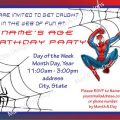 Spiderman Birthday Invitation Template Free