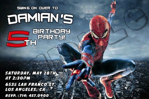 Spiderman Invitation Editor
