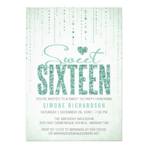 Sweet Sixteen Party Invitation Free Printable