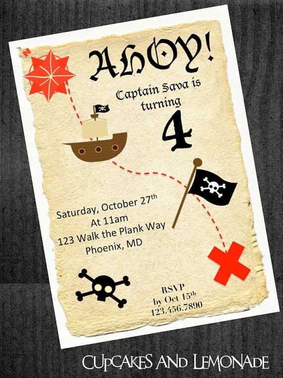Treasure Map Invitation