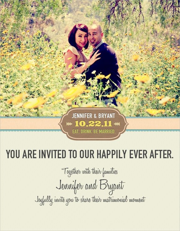 Wedding Invitation Sample Psd