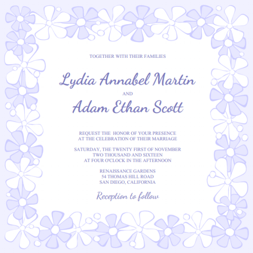Wedding Invitation Templates Print At Home
