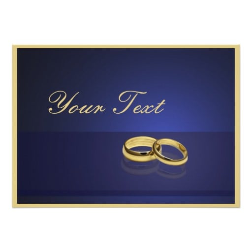 Wedding Rings For Invitation Template