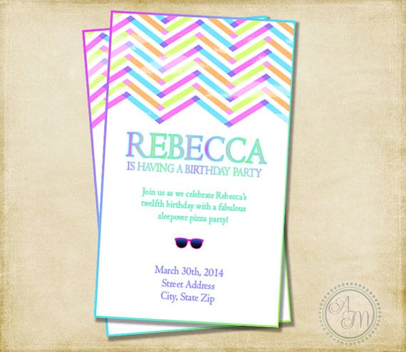 16th And 18th Birthday Party Invitation Template