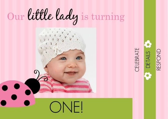 1st Birthday Invitation Card For Baby Girl
