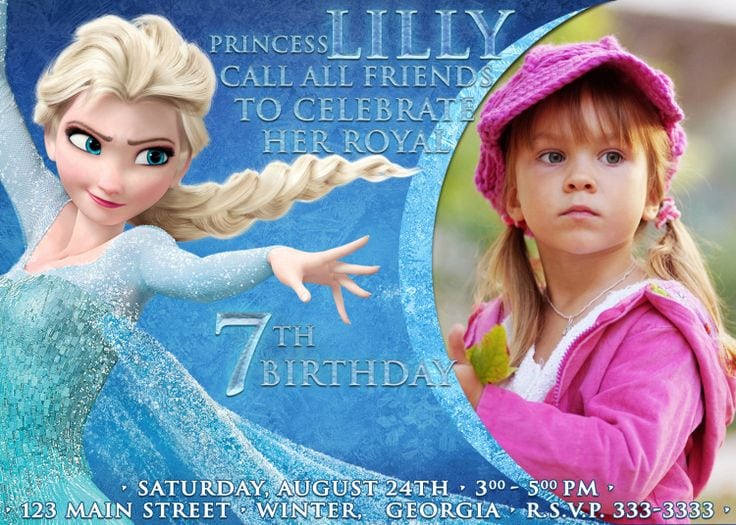 7th Birthday Invitation Card For Girl