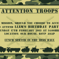 Invitation Army Party