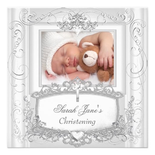 Baby Boy Christening Invitation Template