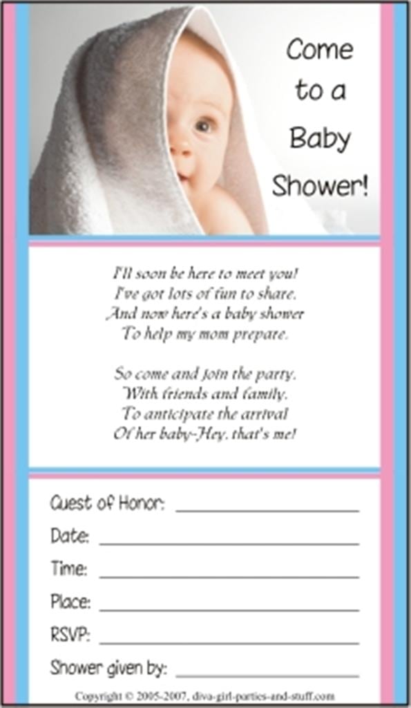 Baby Shower Invitation Samples Boy