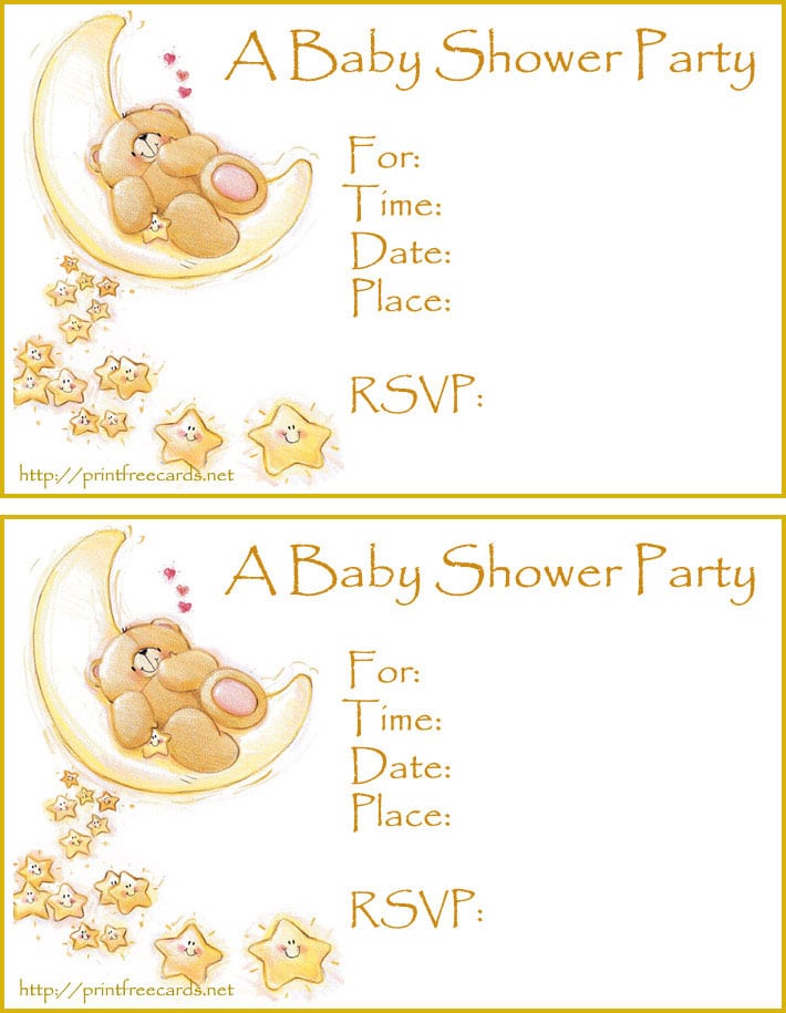 Baby Shower Invitations Free Downloadable Templates