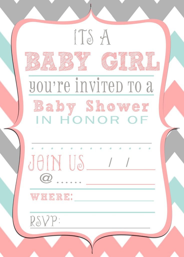 Baby Shower Robots Invitation Flyer Template