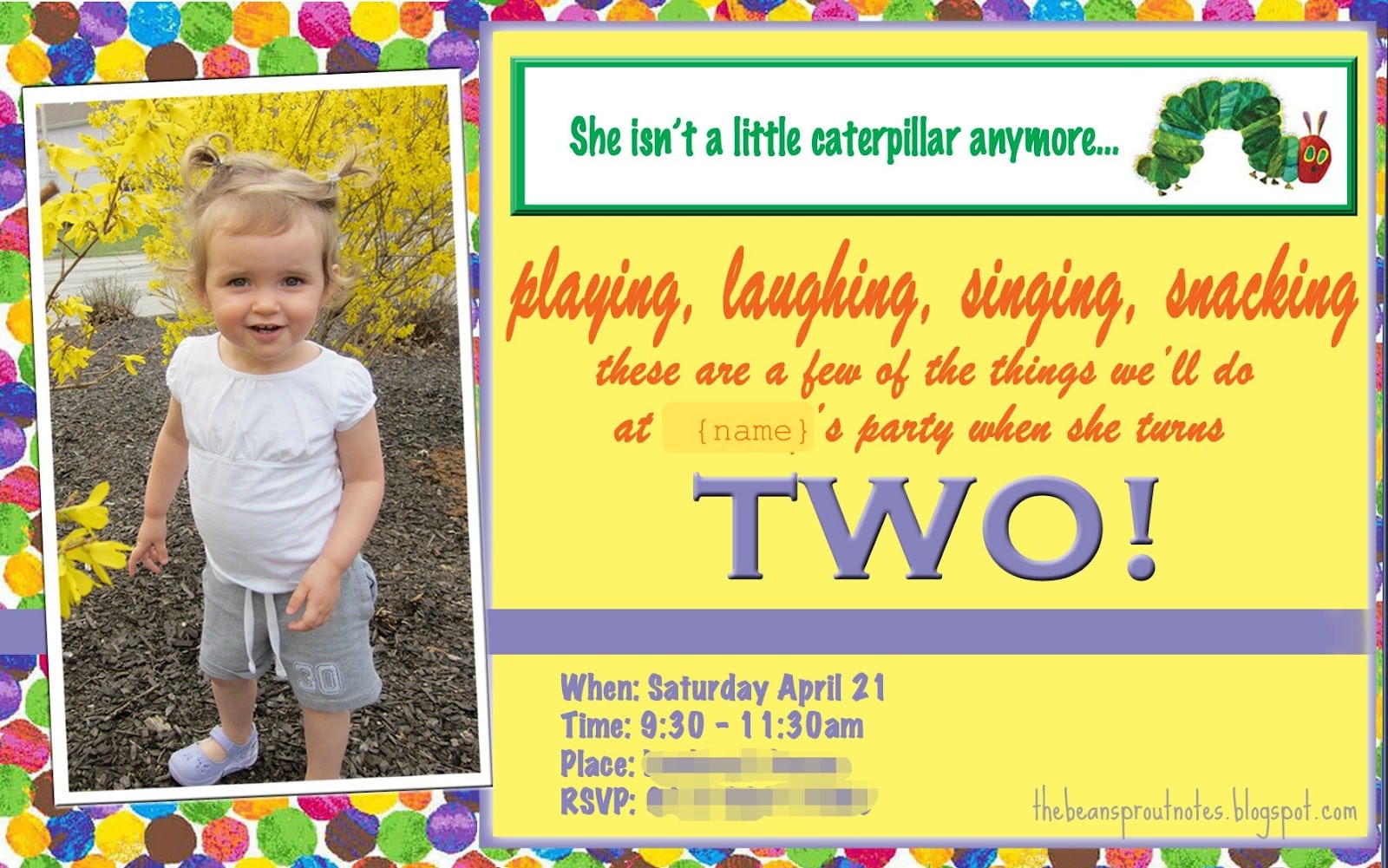 Birthday Invitation For Toddler