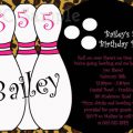 Free Bowling Printable Birthday Invitation